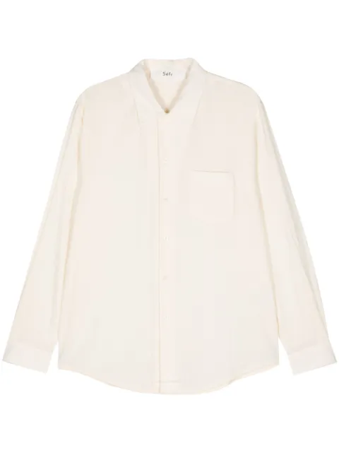 Séfr Leo cotton shirt Neutrals FW23LEOLIG