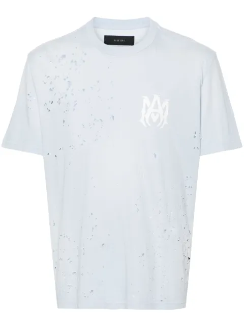 AMIRI Washed Shotgun cotton T-shirt Blue AMJYTE1029