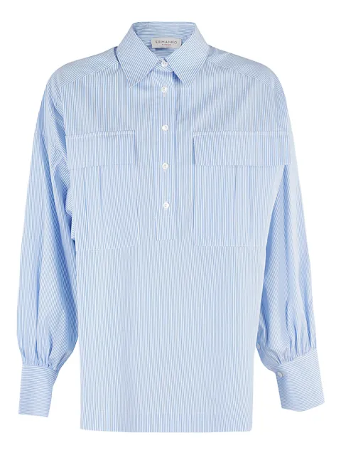 ERMANNO FIRENZE cotton shirt Blue D44EK022ES6094