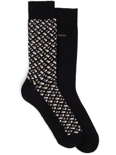 BOSS intarsia-knit socks (pack of two) Black 50515141