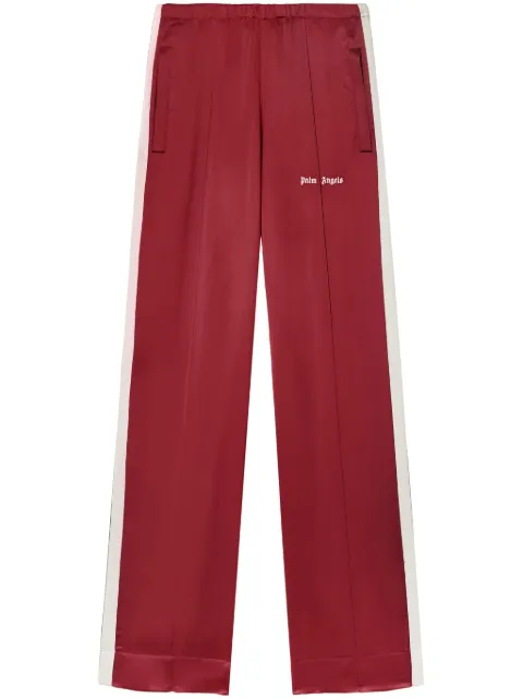 Palm Angels logo fluid track pants Red PWCJ029F24FAB0012703