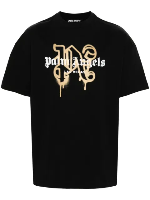 Palm Angels Las Vegas monogram-print T-shirt Black PMAA001C99JER0311076