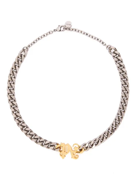 Palm Angels PA monogram chain necklace Silver PMOB017C99MAT0017276