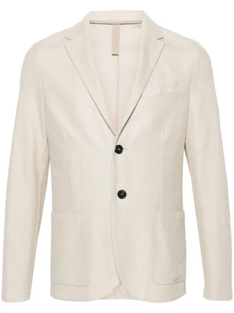 Harris Wharf London single-breasted linen blend blazer Neutrals C8Z22PDZ