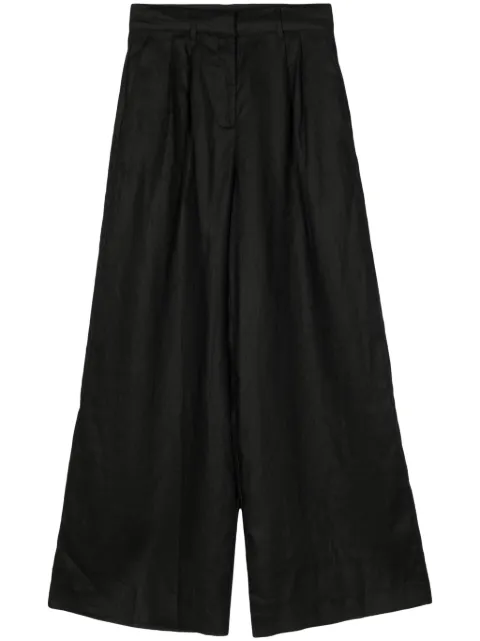 STAUD Sasha wide-leg linen trousers Black R24S4104LN