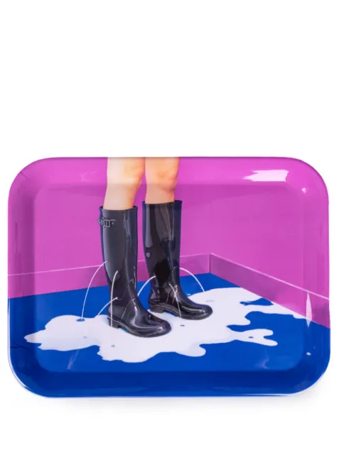 Seletti Milky Boots wood tray (32cm x 43.5cm) Blue 19036