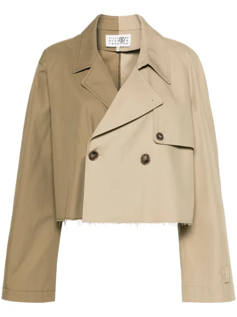 MM6 Maison Margiela colour-block cropped jacket Neutrals S62AN0126MTN008