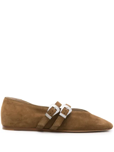 Le Monde Beryl Claudia suede ballerina shoes Neutrals CLASUETAU