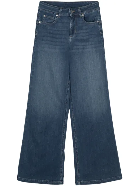 LIU JO logo-patch flared jeans Blue UXX045DS060