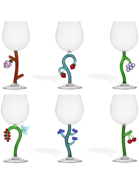 Ichendorf Milano Fruits and Flowers stem glasses(set of six) White 9997126