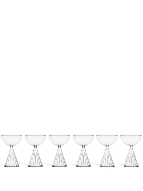 Ichendorf Milano Tutu faceted champagne glasses (set of six) White 9997143