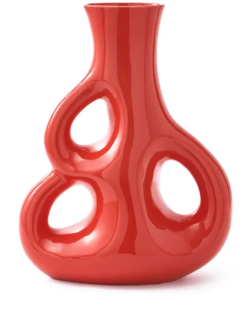 POLSPOTTEN Three Ears ceramic vase (50.5cm x 38cm) Red 240205058