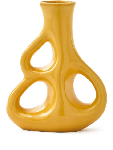 POLSPOTTEN Three Ears ceramic vase (50.5cm x 22cm) Yellow 240205068