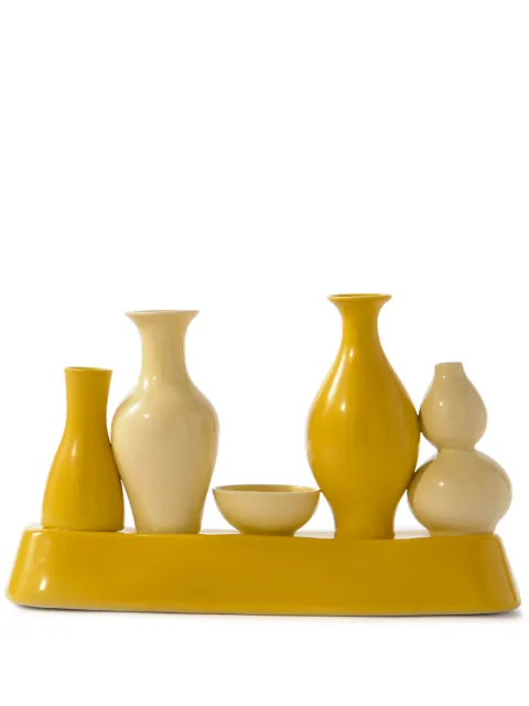 POLSPOTTEN Shangai porcelain vase (25cm x 12cm) Yellow 230205413