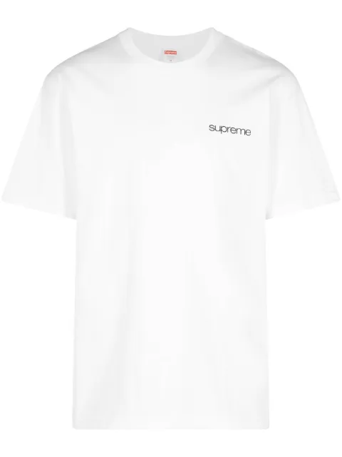 Supreme logo-print cotton T-shirt White SU257