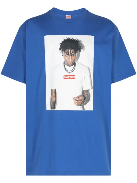 Supreme NBA Youngboy cotton T-shirt Blue SU254