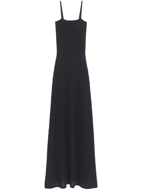 Barrie knitted cashmere lace dress Black C218410