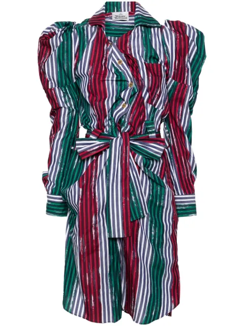 Vivienne Westwood Pre-Owned 2000s Wizard belted shirtdress Purple VIWE900RS