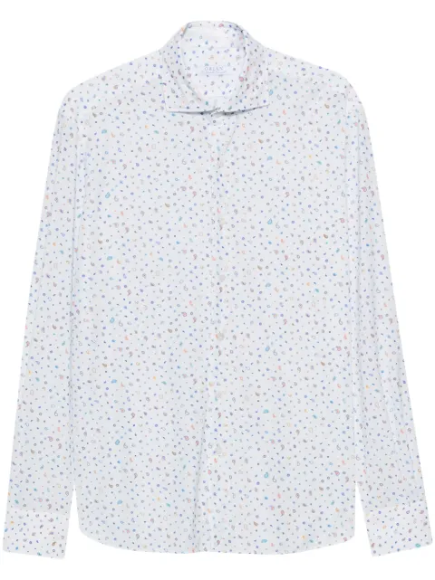Orian paisley-print long-sleeve shirt White 02ET47