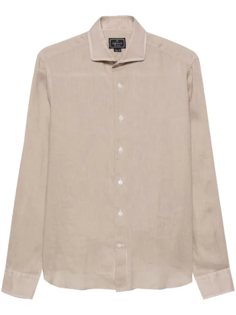 Orian long-sleeve linen shirt Neutrals 02U441