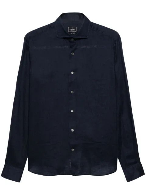 Orian long-sleeve linen shirt Blue 02U441