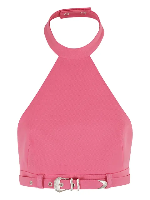 Ssheena halterneck buckled top Pink 24SSTRILLYTS24004094