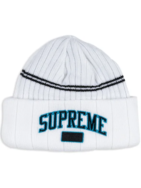 Supreme logo-embroidered beanie White SU271