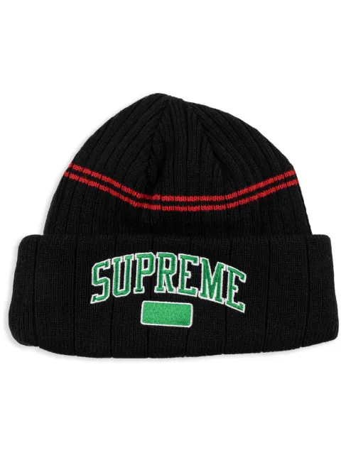 Supreme logo-embroidered beanie Black SU270