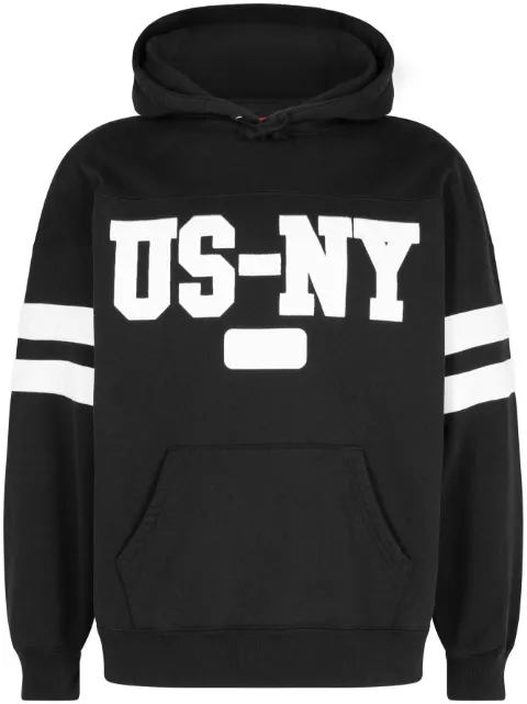 Supreme US-NY cotton hoodie Black SU264