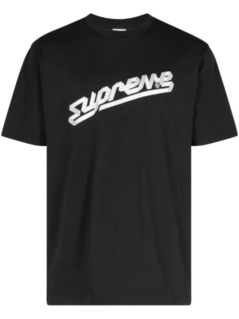 Supreme logo-print cotton T-shirt Black SU259