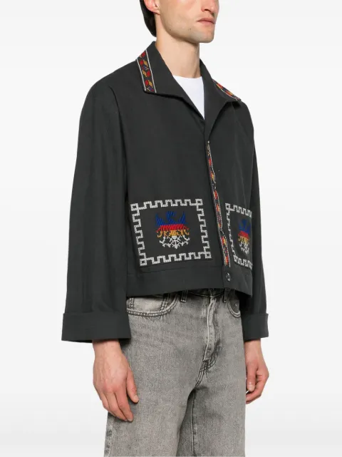 Neighborhood GT Embroidery shirt jacket Grey 241AQNHJKM04