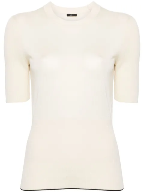 JOSEPH contrasting-trim fine-knit jumper Neutrals JF008306