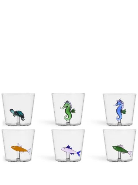 Ichendorf Milano Marine Garden assorted tumblers (set of six) White 9997134