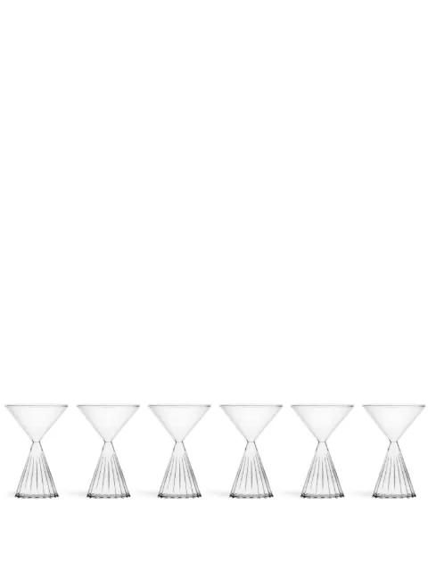 Ichendorf Milano Tutu faceted Martini glasses (set of six) White 9997142