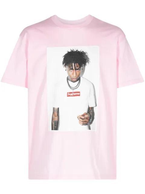 Supreme NBA Youngboy cotton T-shirt Pink SU252