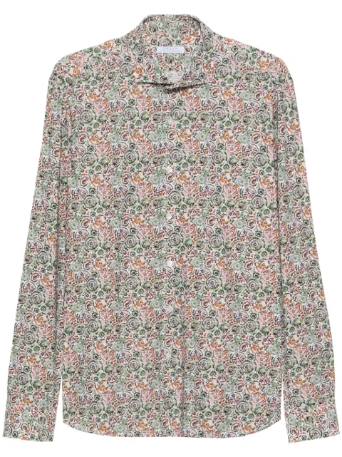 Orian abstract-pattern long-sleeve shirt Green 02ET41