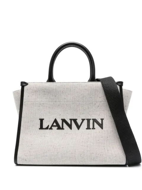 Lanvin logo-embossed tote bag Neutrals LWBGTC01CAN1