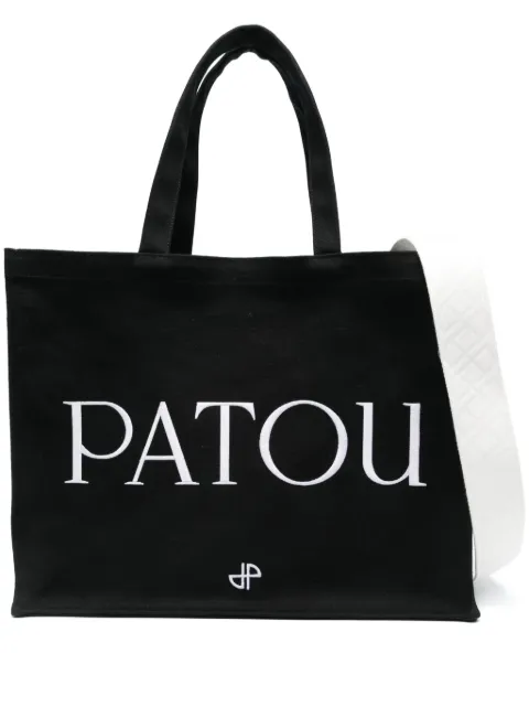 Patou large Patou canvas tote bag Black AC0450076999B