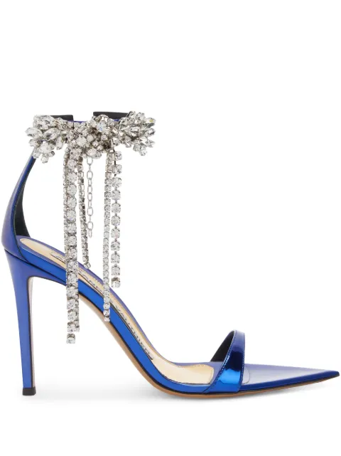 Alexandre Vauthier 105mm rhinestone-embellished sandals Blue AVE3011001