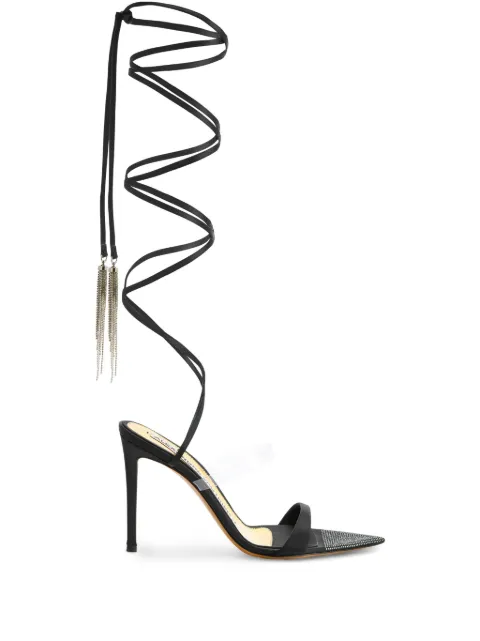 Alexandre Vauthier 105mm mirrored-finish stiletto pumps Black AVE3006009