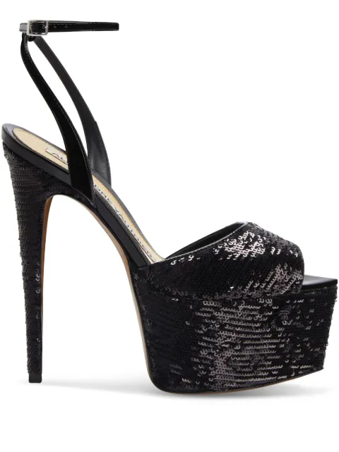 Alexandre Vauthier 160mm sequinned sandals Black AVE3015001