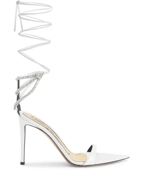 Alexandre Vauthier 111mm lace-up sandals White AVE3002003