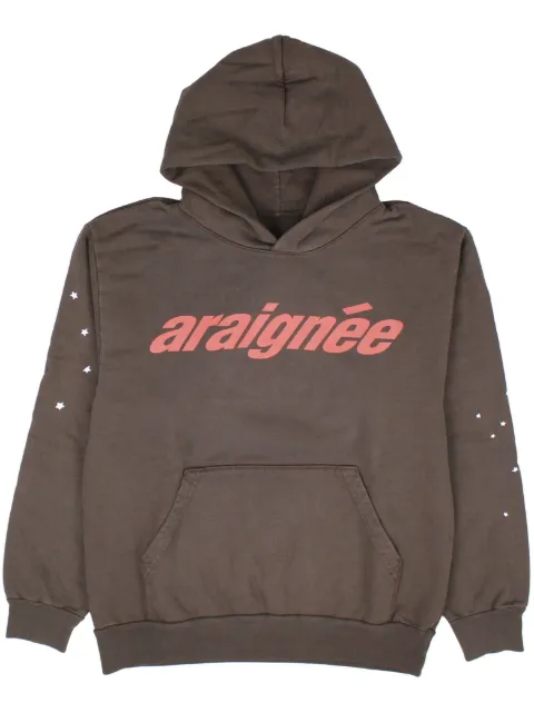 SP5DER Araignee cotton hoodie Brown ARAIGNEEHOODIE