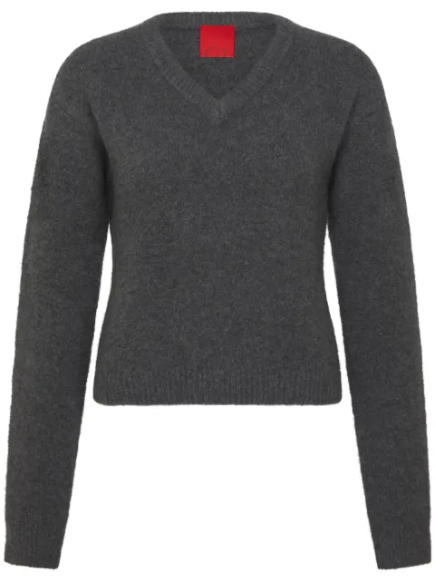 Cashmere In Love long-sleeve V-neck jumper Grey GREYVNECKJUMPER