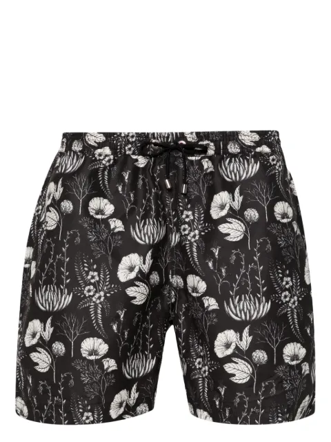 Sunspel leaf-print swim shorts Black KSMSHR3705P