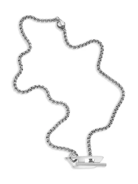 Diesel Dx1477 logo-pendant necklace Silver DX147700DJW