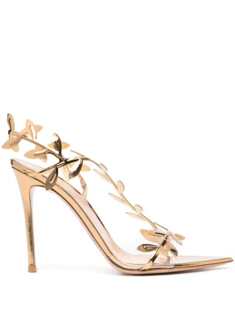 Gianvito Rossi Flavia 105mm leather sandals Gold G3240715RICGME