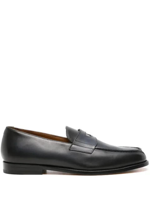 Doucal's faded leather penny loafers Blue DU3260MARIUF159