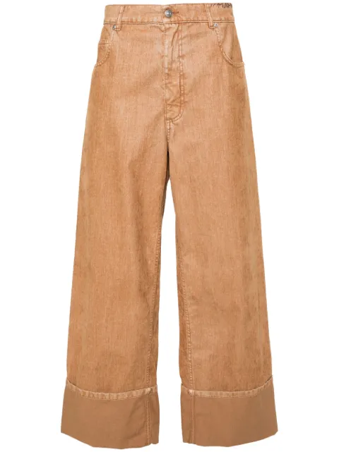 Marni high-waist wide-leg trousers Neutrals PAJD0478A0USCV98