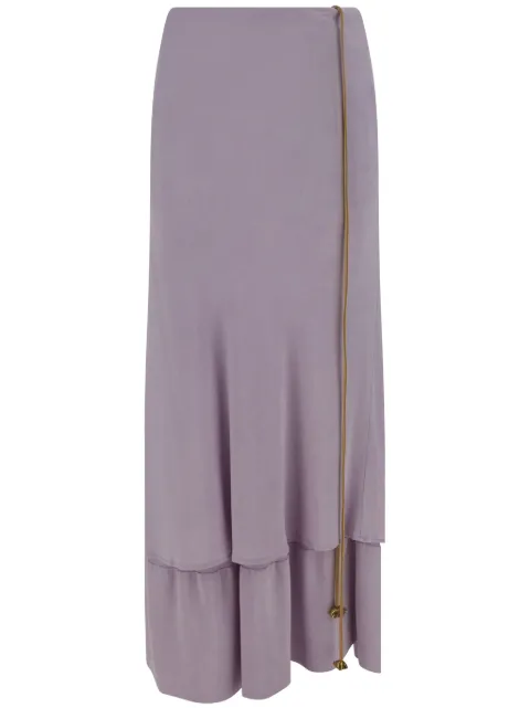 QUIRA crepe layered midi skirt Purple Q221SX